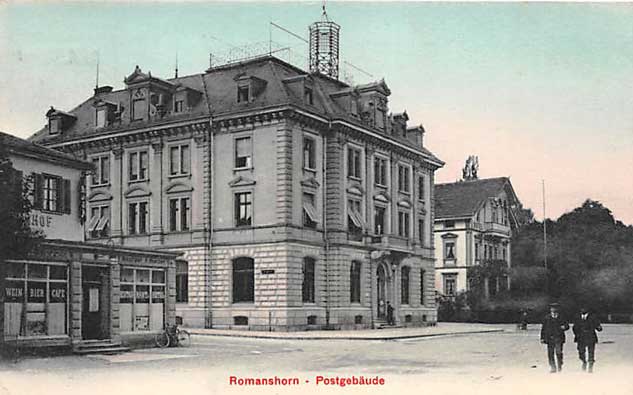 **Umbau Postgebäude zu Stadthaus Romanshorn TG** Das alte Postgebäude an der hfenfront von Romanshorn soll in ein Stadthaus umgebaut werden.